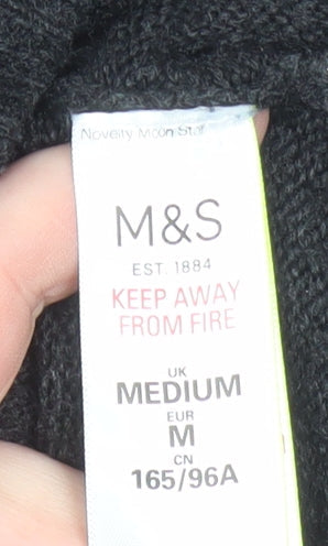 Marks and Spencer Womens Grey Sequin Star Moon Jumper Size M