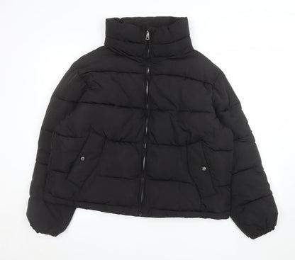 Womens UK Size L Pull & Bear Black Puffer Jacket