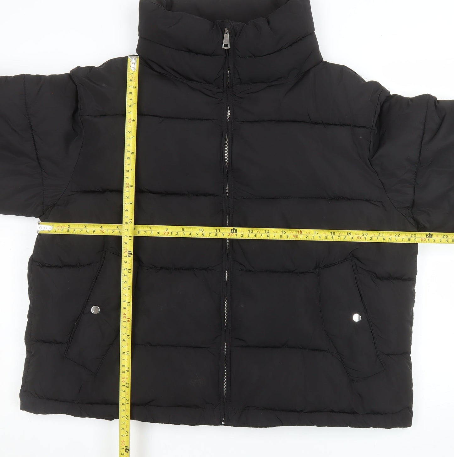 Womens UK Size L Pull & Bear Black Puffer Jacket