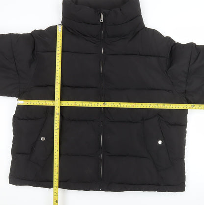 Womens UK Size L Pull & Bear Black Puffer Jacket