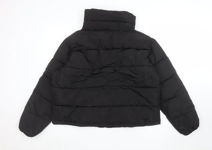 Womens UK Size L Pull & Bear Black Puffer Jacket