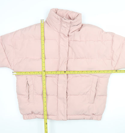 Light Before Dark Womens Pink XS Puffer Jacket Quilted Polyester