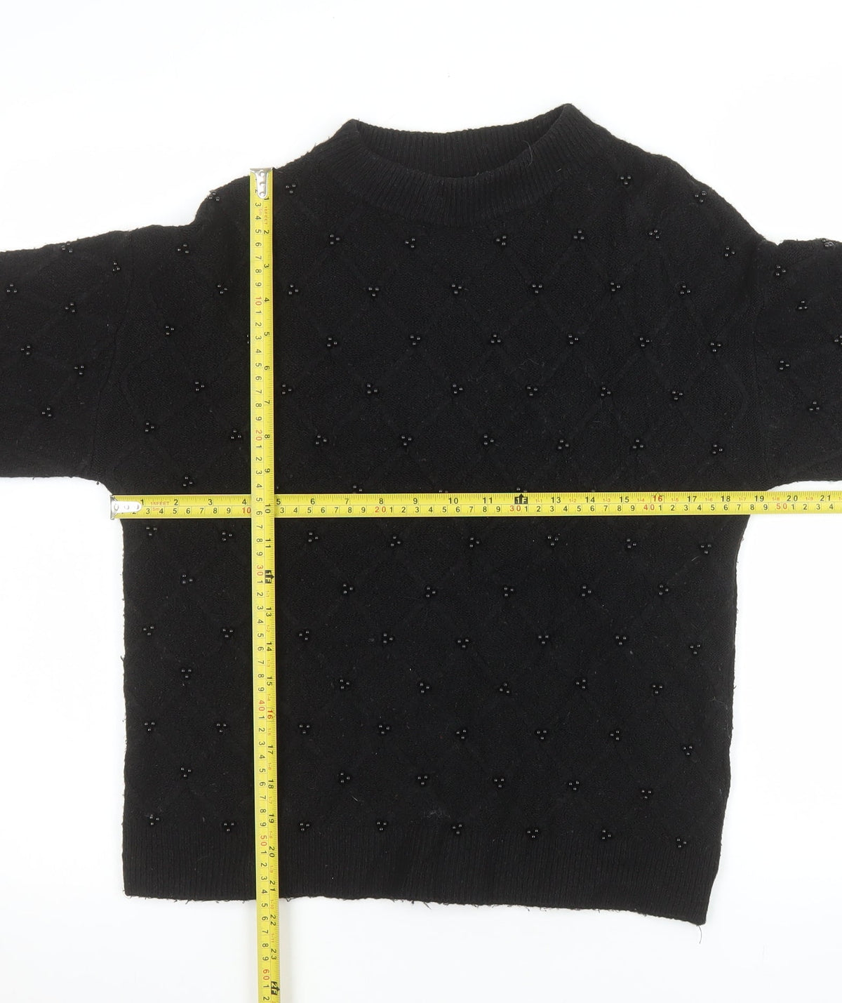 Marks and Spencer Women’s Black Beaded Pullover Jumper Size S