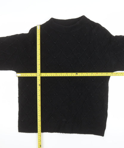 Marks and Spencer Women’s Black Beaded Pullover Jumper Size S