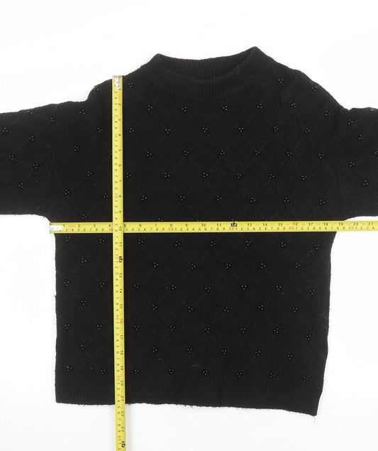 Marks and Spencer Women’s Black Beaded Pullover Jumper Size S