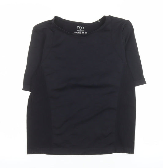 Womens UK Size M Souluxe Black Gym & TrainingRunning & JoggingYoga T-Shirt