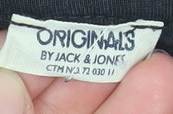 Jack & Jones Men's Black XL Tropical Floral Graphic T-Shirt