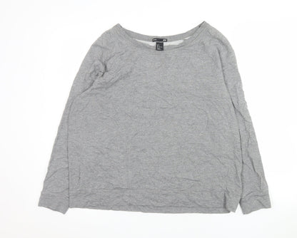 H&M Men’s Grey Long Sleeve Basic Crew Neck Jersey Top Size L