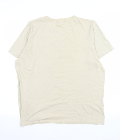 PrettyLittleThing Women's Beige Dragon Graphic T-Shirt Size S