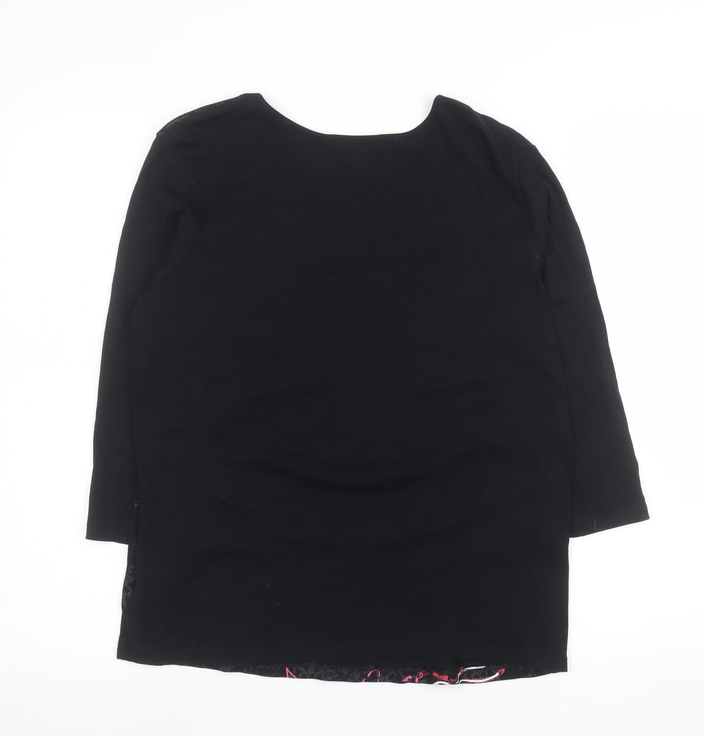 Womens UK Size 14 Marks and Spencer Black Basic T-Shirt