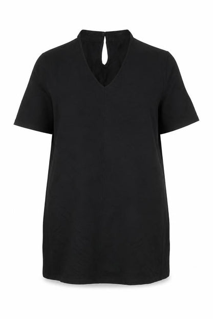 River Island Women's Black Viscose Tunic Blouse Size 12
