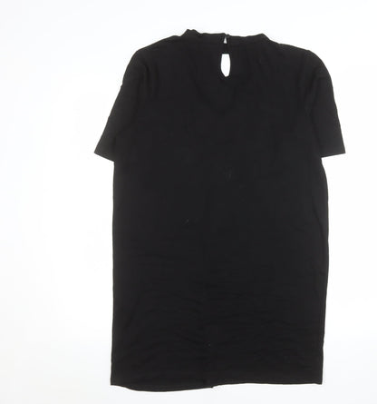 River Island Women's Black Viscose Tunic Blouse Size 12