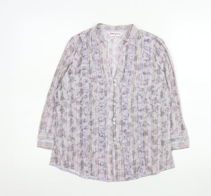 Womens UK Size 12 Bonmarché Multicoloured Tunic Blouse