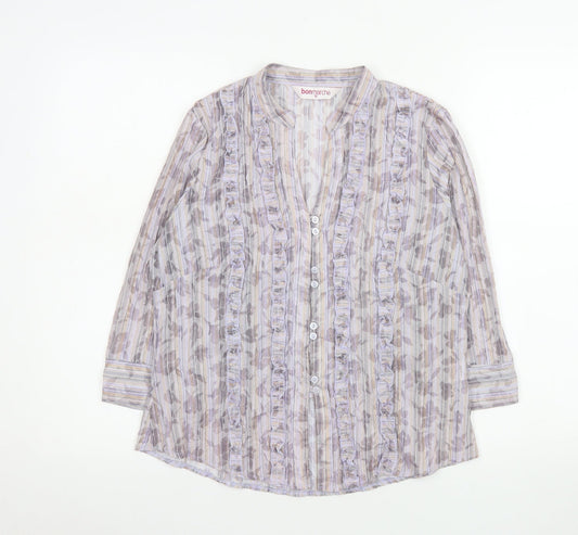 Womens UK Size 12 Bonmarché Multicoloured Tunic Blouse