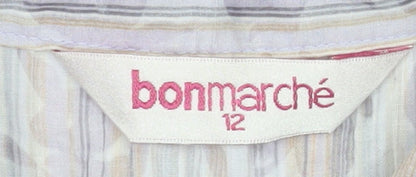 Womens UK Size 12 Bonmarché Multicoloured Tunic Blouse