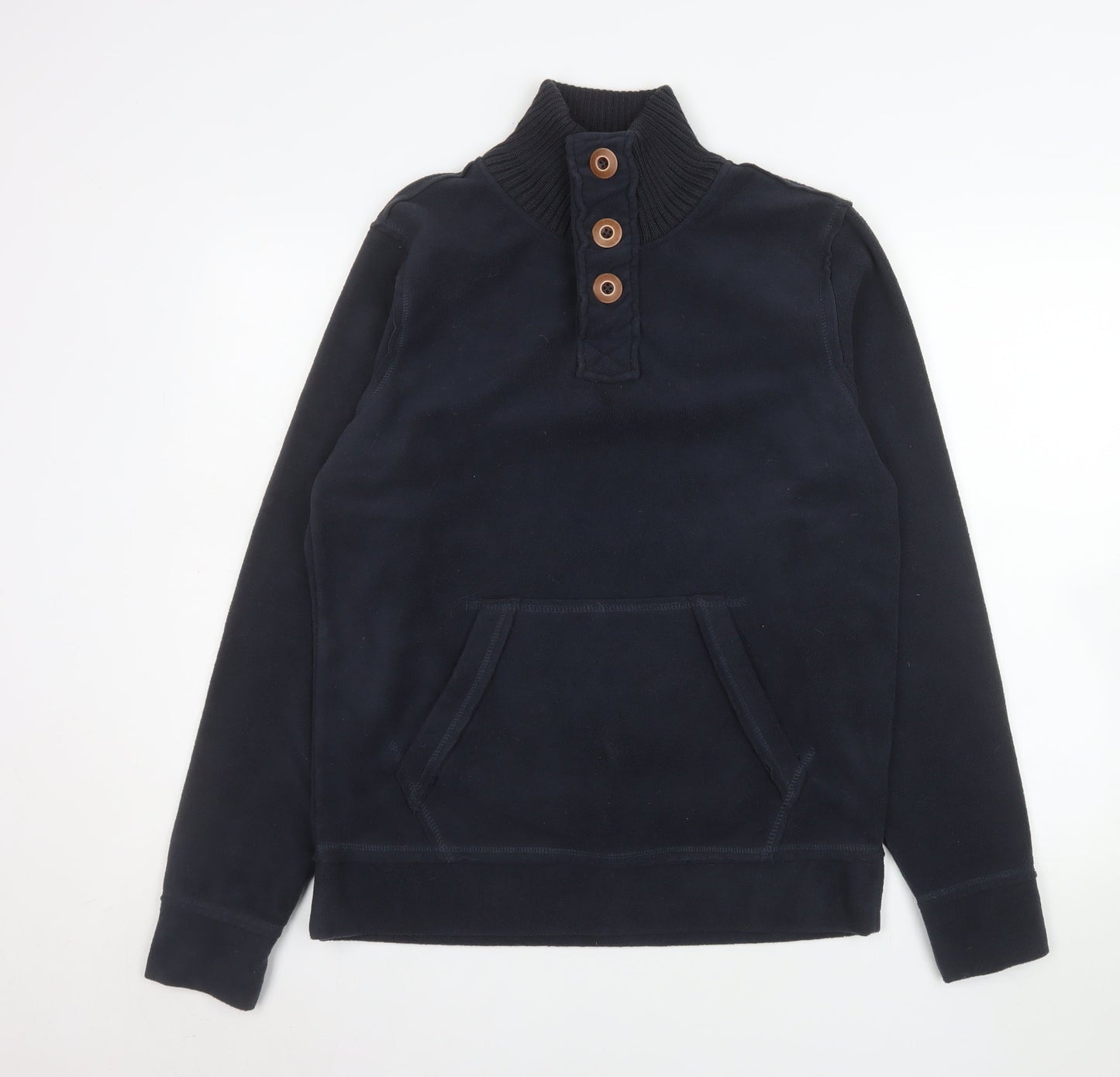 Mens UK Size M La Redoute Création Blue Henley Sweatshirt