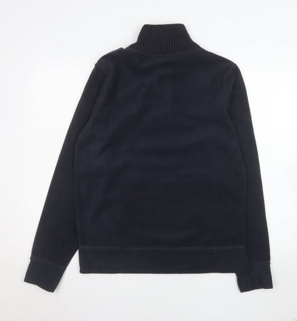 Mens UK Size M La Redoute Création Blue Henley Sweatshirt