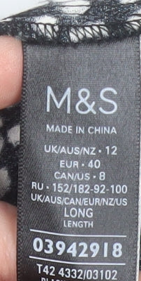 Marks and Spencer Women’s Black Long A-Line Dress Size 12