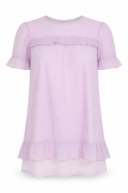 H&M Divided Women’s Purple Short Ruffle Shift Dress M