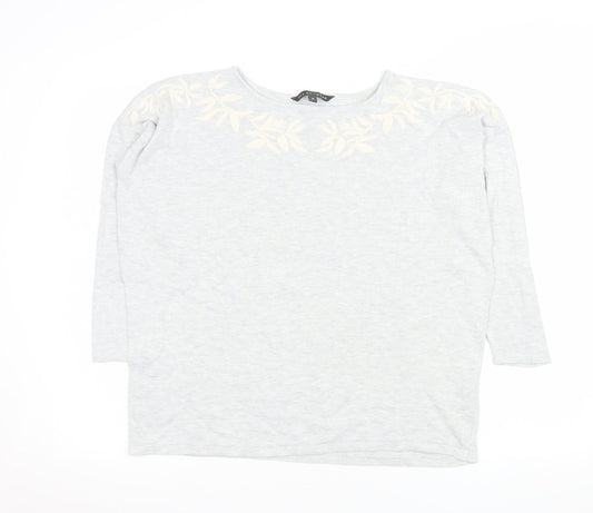 Womens UK Size 18 Bonmarché Grey Basic T-Shirt