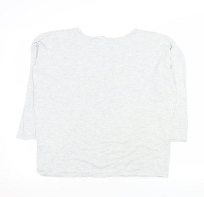 Womens UK Size 18 Bonmarché Grey Basic T-Shirt