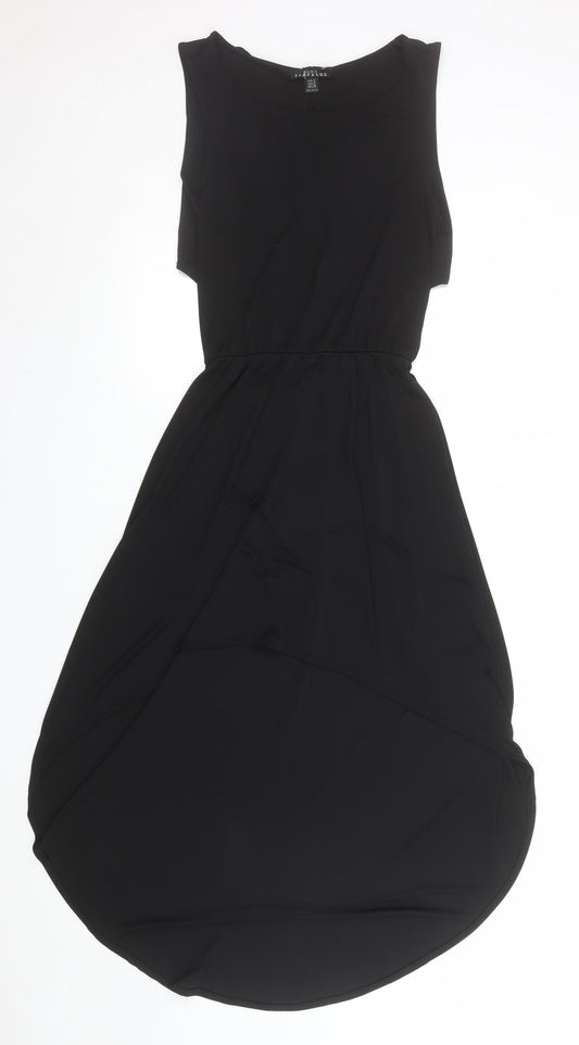 Zara Trafaluc Women's Black Hi-Low Fit & Flare Sleeveless Dress Size S