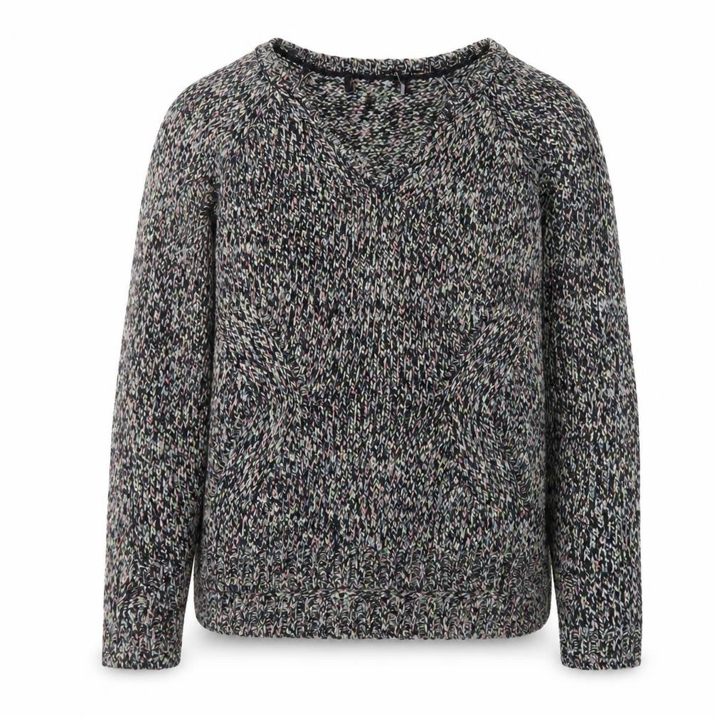 Marks and Spencer Womens Multicoloured Knit V-Neck Pullover Jumper Size 8