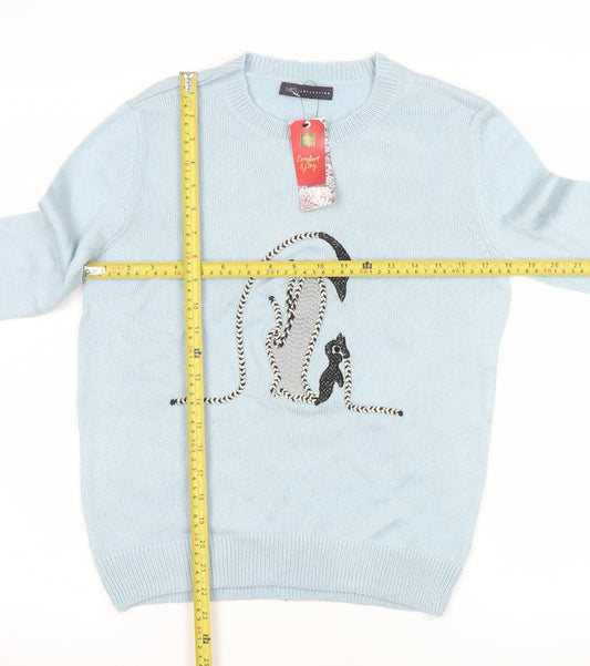 Womens UK Size S Marks and Spencer Blue Pullover Jumper