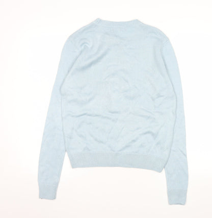 Womens UK Size S Marks and Spencer Blue Pullover Jumper