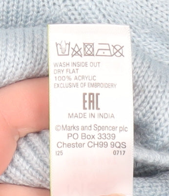 Womens UK Size S Marks and Spencer Blue Pullover Jumper