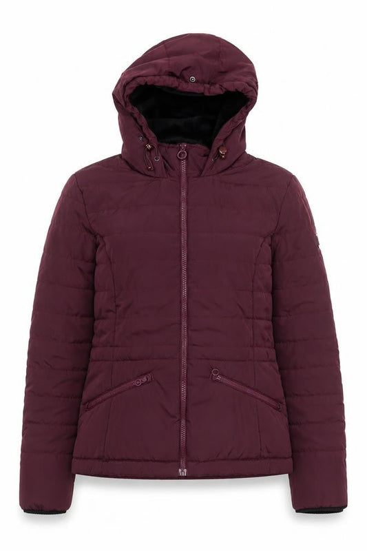 Regatta Women Purple Hooded Puffer Jacket UK 12 Water Resistant