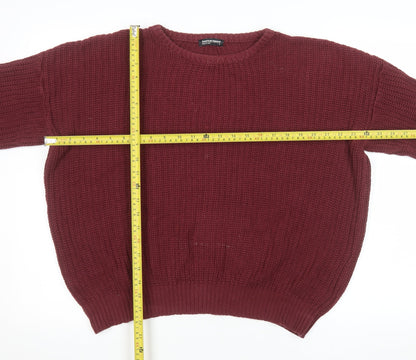 American Apparel Men’s Red Cotton Chunky Knit Jumper M