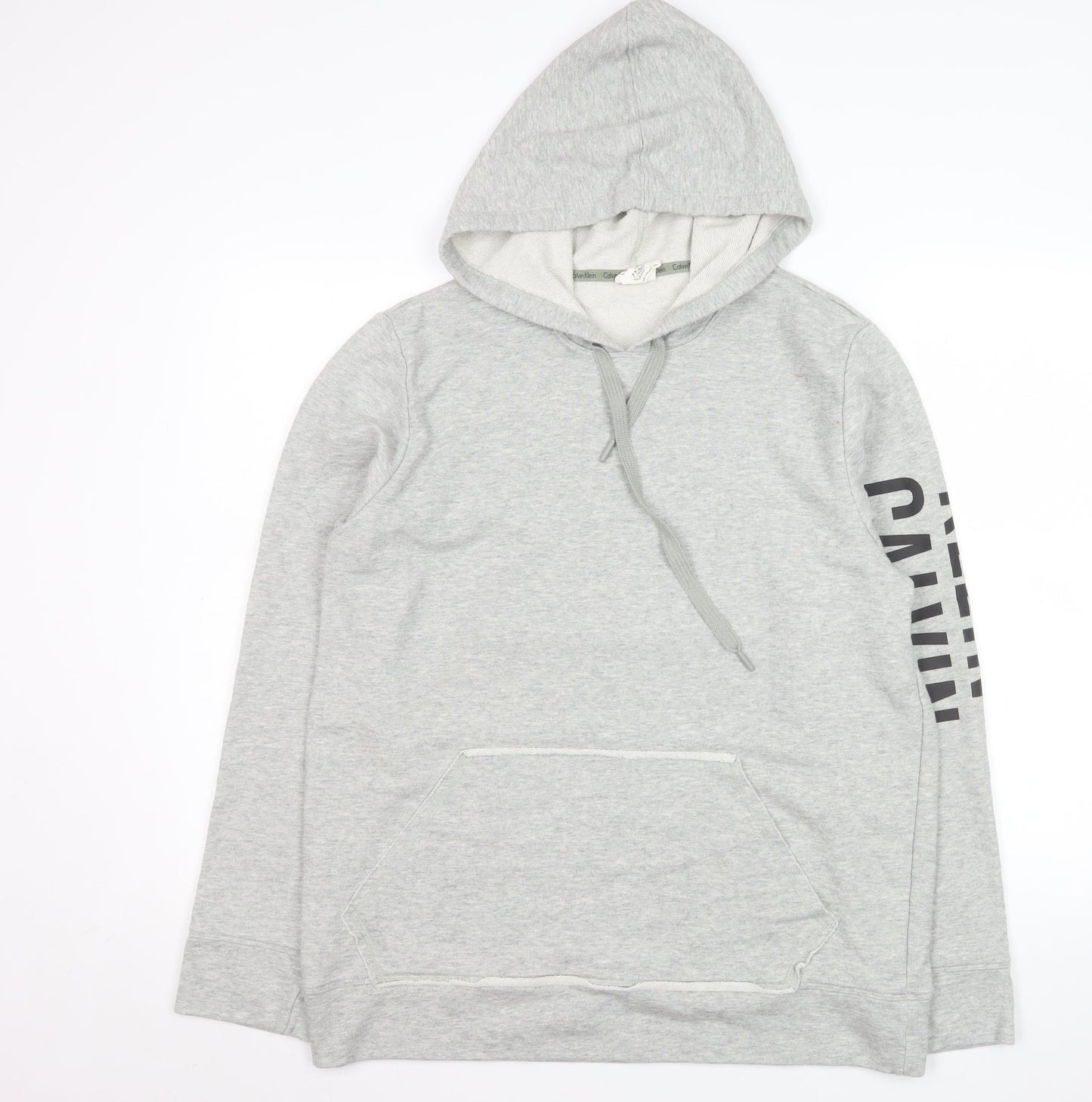 Mens UK Size L Calvin Klein Grey Pullover Hoodie