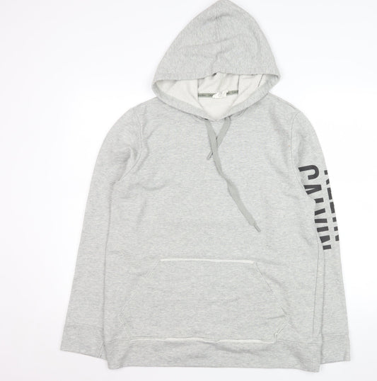 Mens UK Size L Calvin Klein Grey Pullover Hoodie