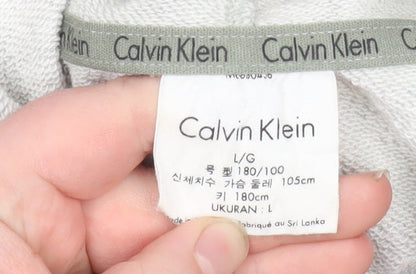 Mens UK Size L Calvin Klein Grey Pullover Hoodie
