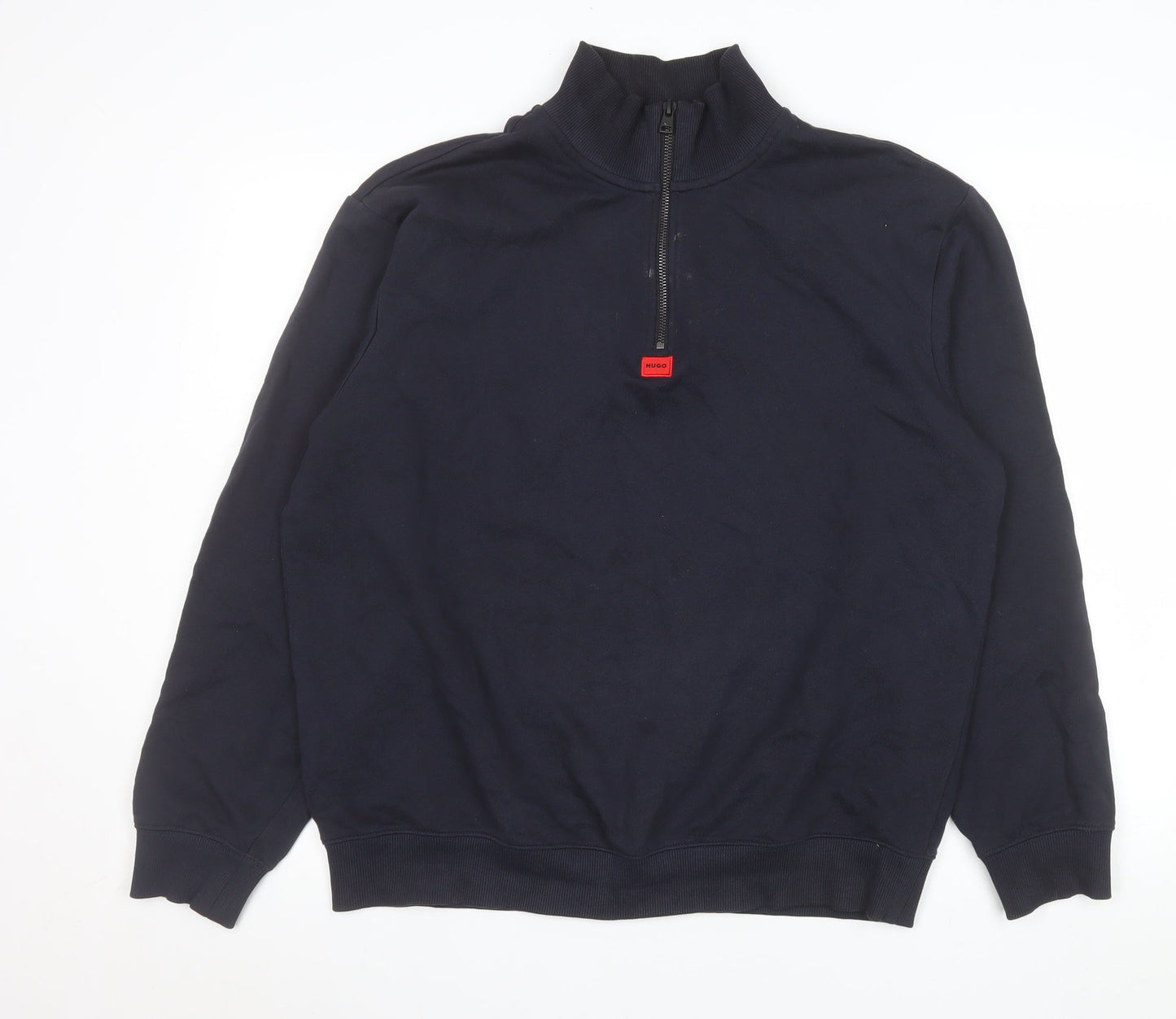 Mens UK Size M HUGO Blue Pullover Sweatshirt