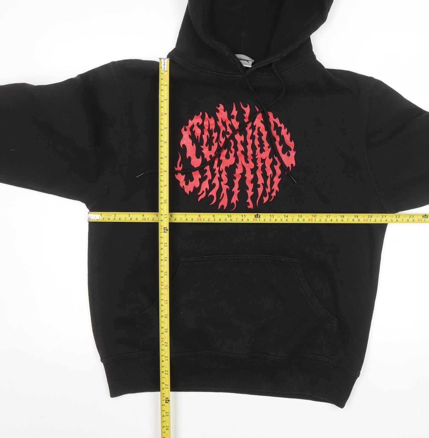 Mens UK Size S Dreambranding Black Pullover Hoodie