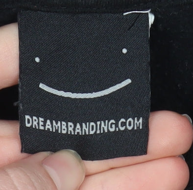 Mens UK Size S Dreambranding Black Pullover Hoodie
