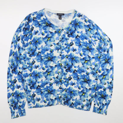 Womens UK Size XL Lands' End Blue Cardigan Jumper