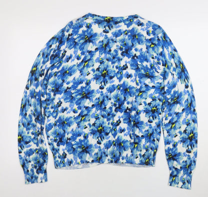 Womens UK Size XL Lands' End Blue Cardigan Jumper