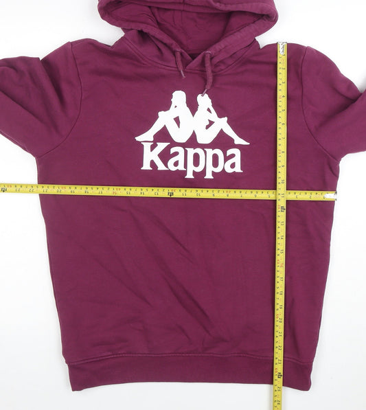 Womens UK Size L Kappa Purple Pullover Hoodie