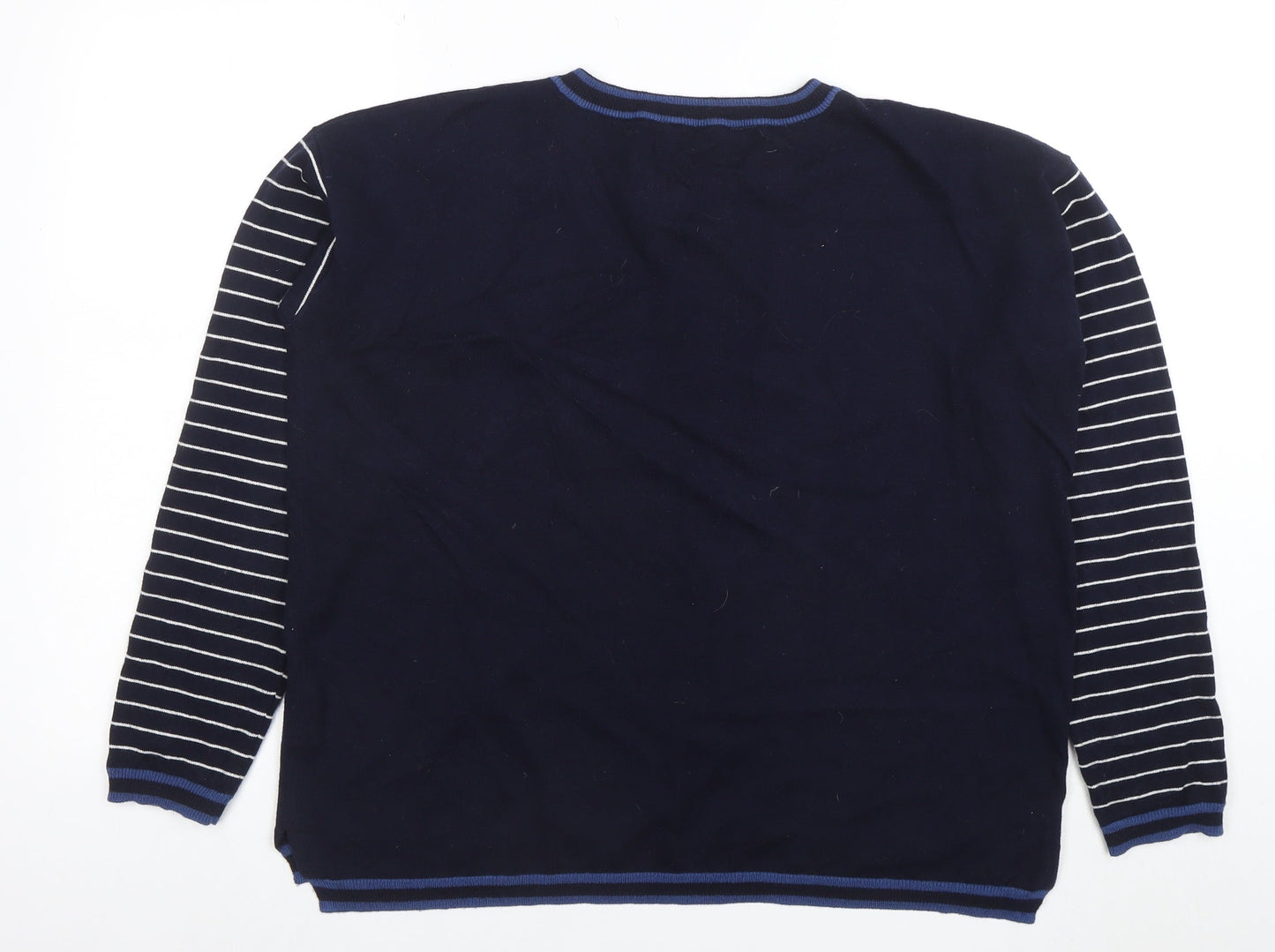 Womens UK Size 14 Rupert & Buckley Blue Pullover Jumper