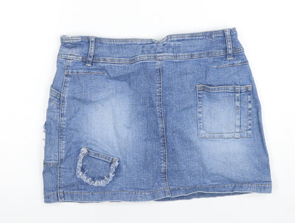 Girls UK Size 9-10 Years Qizz New York Mini Denim Skirt