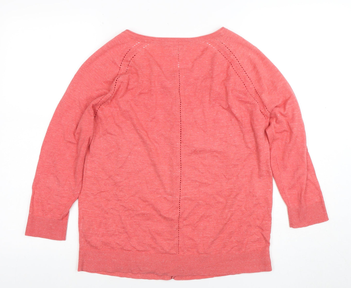 Womens UK Size 14 Fat Face Pink Cardigan Jumper
