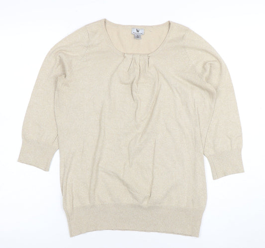Womens UK Size L Worthington Beige Basic Blouse