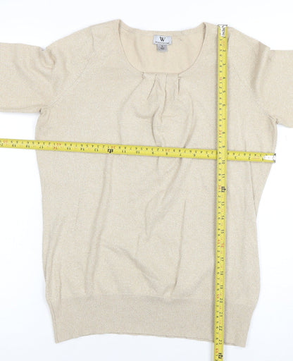 Womens UK Size L Worthington Beige Basic Blouse
