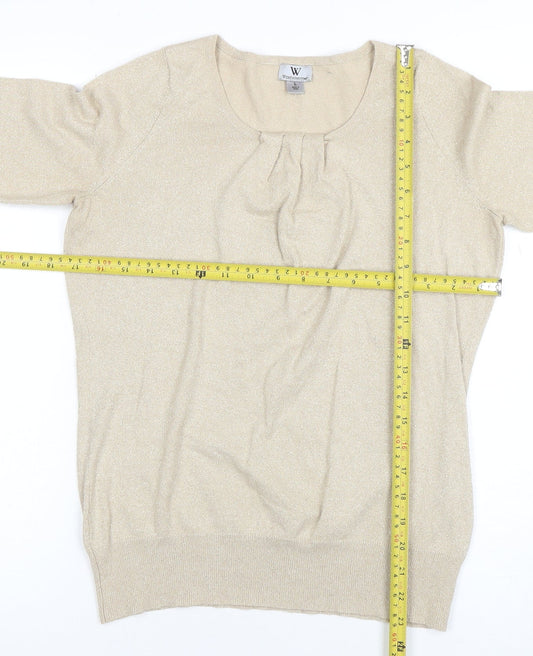 Womens UK Size L Worthington Beige Basic Blouse