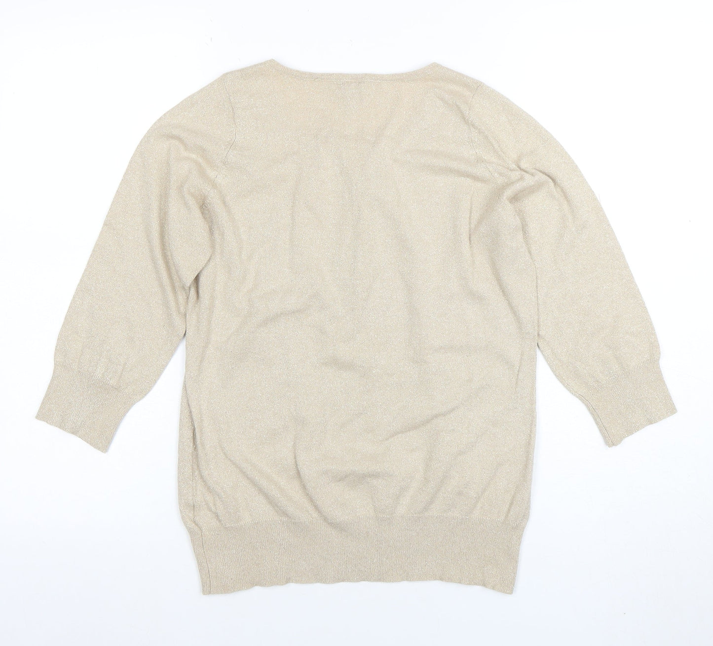 Womens UK Size L Worthington Beige Basic Blouse