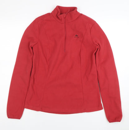 Womens UK Size M DECATHLON Red Pullover Sweatshirt
