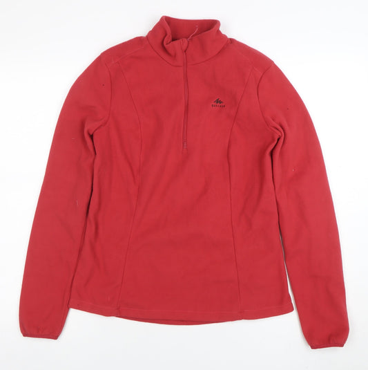 Womens UK Size M DECATHLON Red Pullover Sweatshirt
